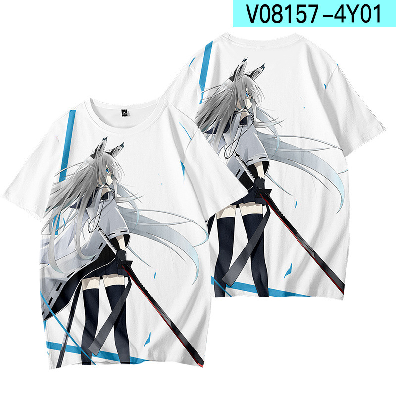 Hololive VTuber FAMS Gamers Shirakami Fubuki T-shirts 3D Printed Short Sleeve Tops