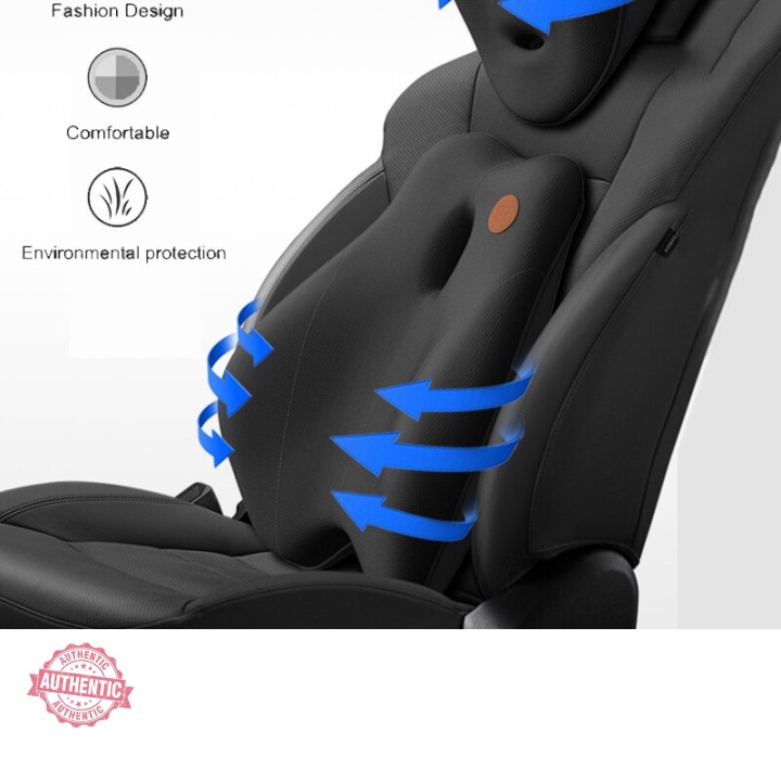 (Hỏa tốc) Gối tựa đầu/lưng massage thư giãn bằng xốp hoạt tính gắn ghế ngồi xe hơi