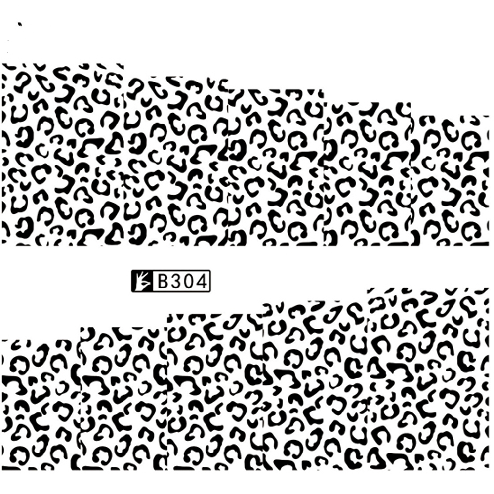 Tờ Miếng Dán Trang Trí Móng Tay Họa Tiết Da Báo Đẹp Mắt