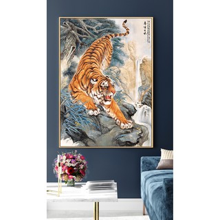 Tranh Treo Tường Canvas Hình Hổ 50 x 70 cm TTT-0336