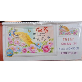Tranh đính đá cha mẹ yn8147