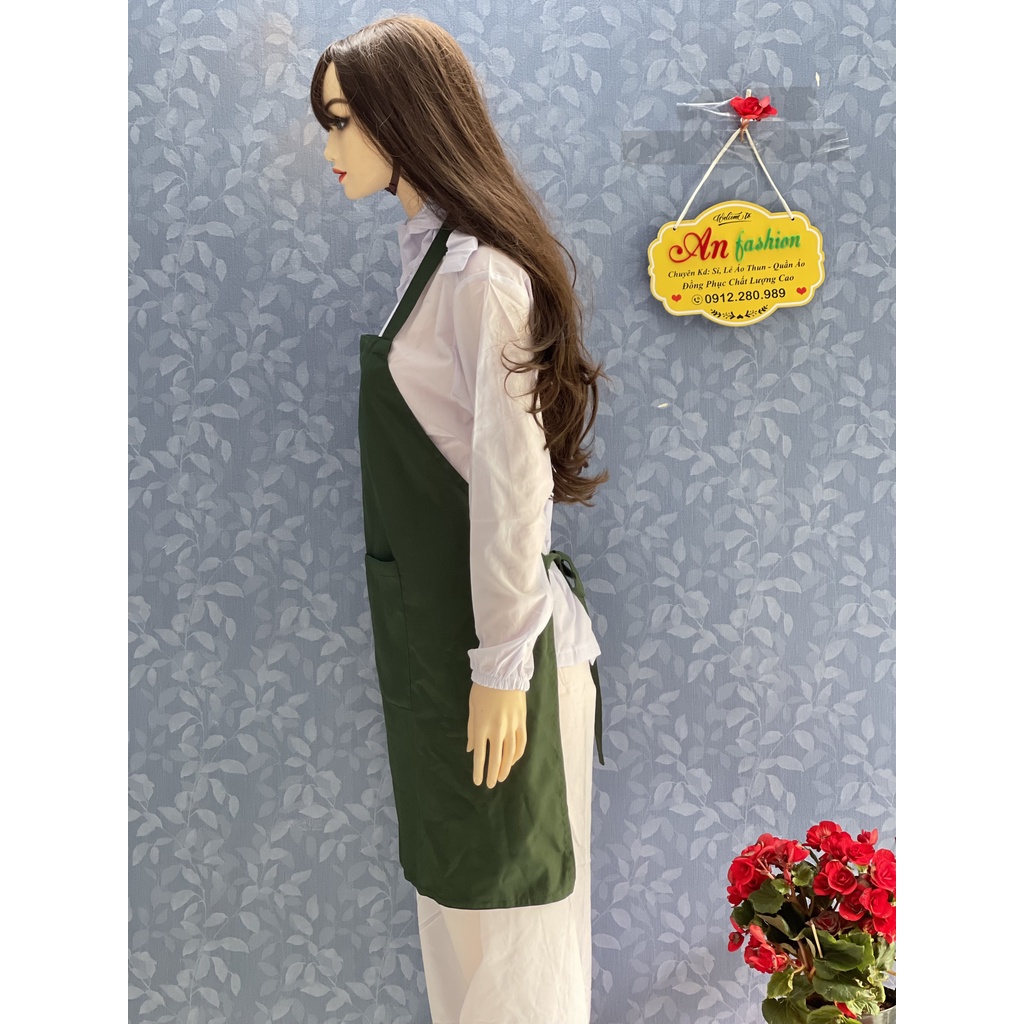 Tạp Dề Kaki Dày Dặn Nhiều Màu Cho Nam Nữ _ Hình chụp thật