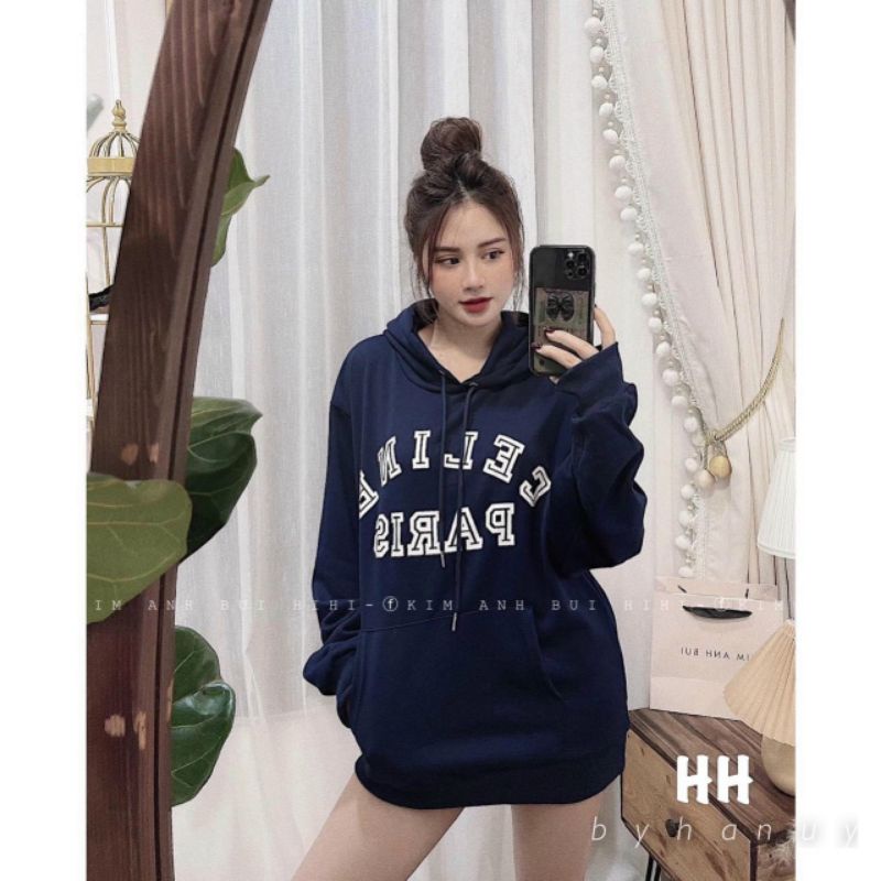 Áo hoodie nam nữ,Áo sweater nỉ nam nữ from rộng Unisex chất nỉ ngoại siêu dày dặn in chữ PARIS