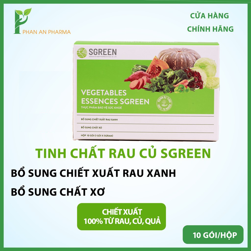 Tinh chất rau củ quả SGreen giảm táo bón, chiết xuất tự nhiên hoàn toàn từ rau củ hỗ trợ tiêu hóa - Phan An CN22