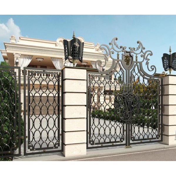Mẫu cửa cổng hiện đại, cửa cổng chính hoa văn đẹp, kĩ thuật cắt CNC, phù hợp nhà ở sân vườn, homestay, sang trọng,