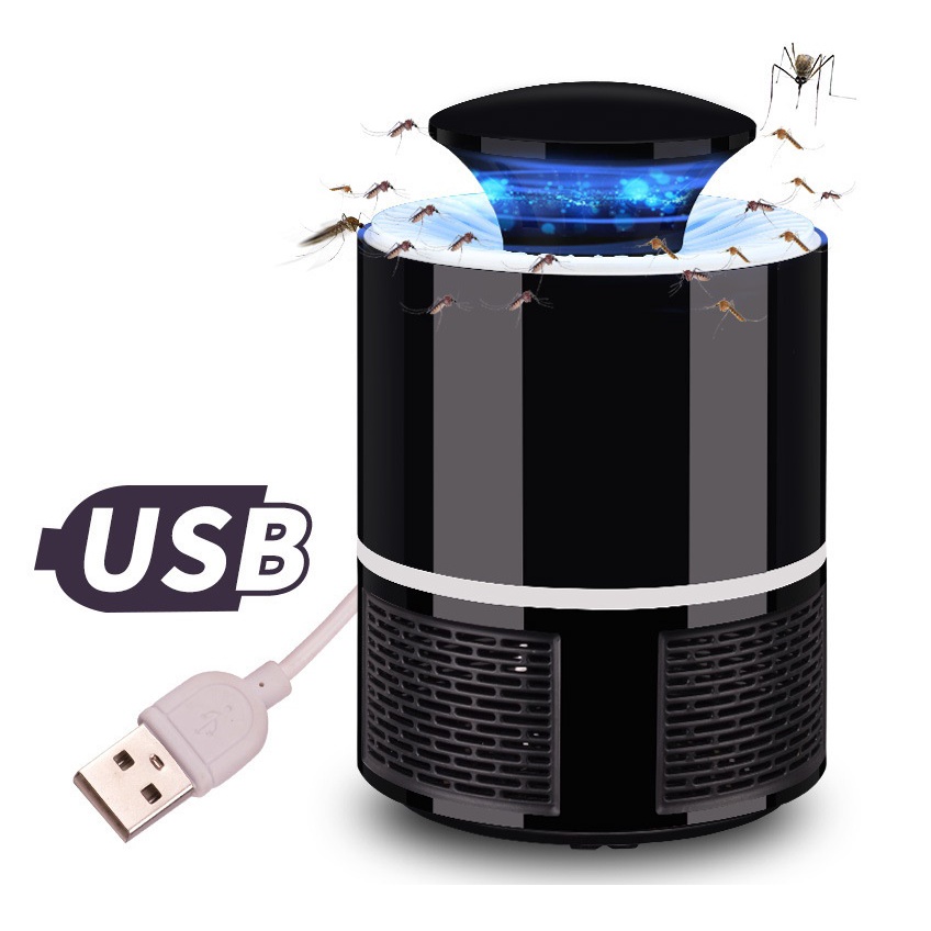 Thiết Bị Bắt Muỗi Thông Minh Hình Trụ, Đèn Led Bắt Muỗi Thu Hút Côn Trùng Chân USB tiện lợi- Hàng loại 1