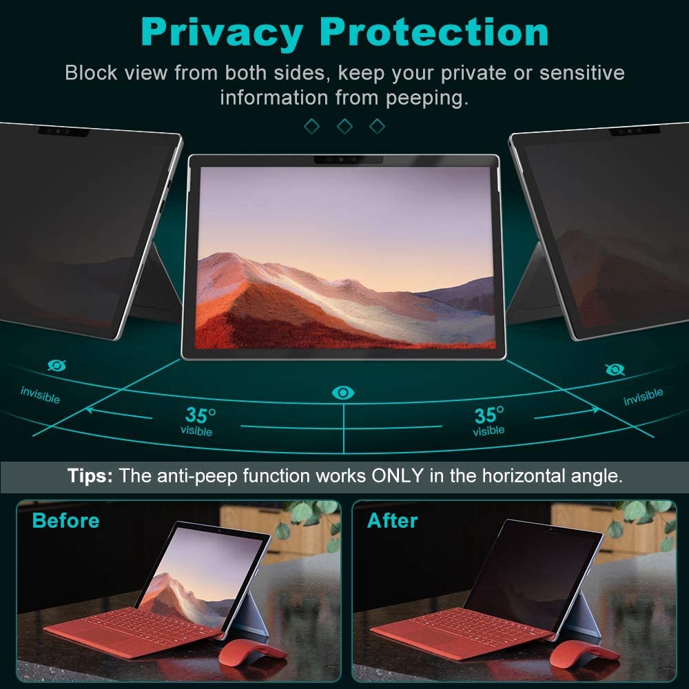 Miếng Dán Bảo Vệ Màn Hình Chống Nhìn Trộm Cho Microsoft Surface Pro 7 / 6 / 5 / 4 / LTE