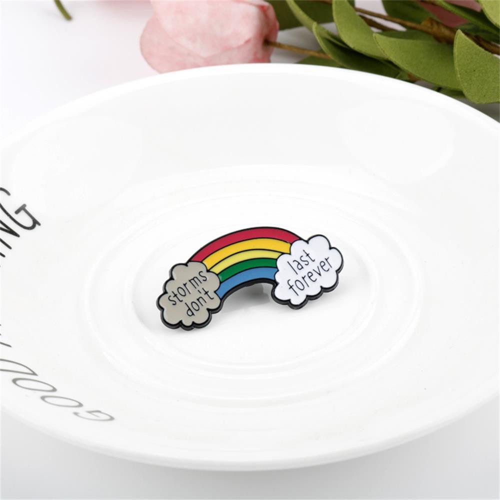 Ghim Cài Áo Hình Cầu Vồng Nhiều Màu Sắc Thời Trang Cho Nữ