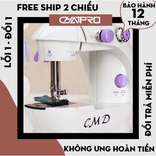 [Hàng Loại 1] Máy khâu mini, máy may mini gia đình tiện dụng 2 chế độ nhanh chậm có đèn LED, tặng kèm 4 cuộn chỉ