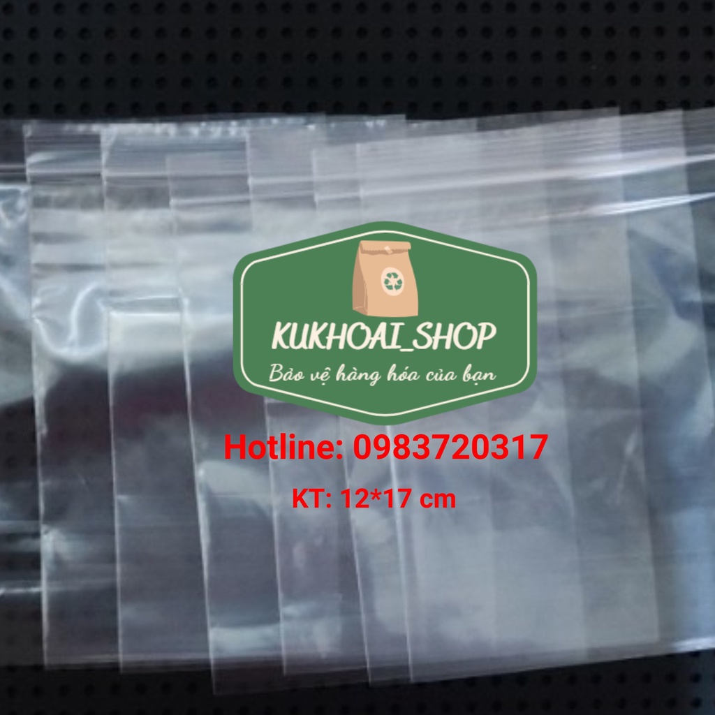 COMBO 100 Túi Zip Viền Trắng Siêu Dai Dày Siêu Bền Số 6 KT 12x17 cm