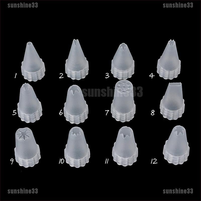 Set 12 Đuôi Bắt Kem Bằng Nhựa Tiện Dụng