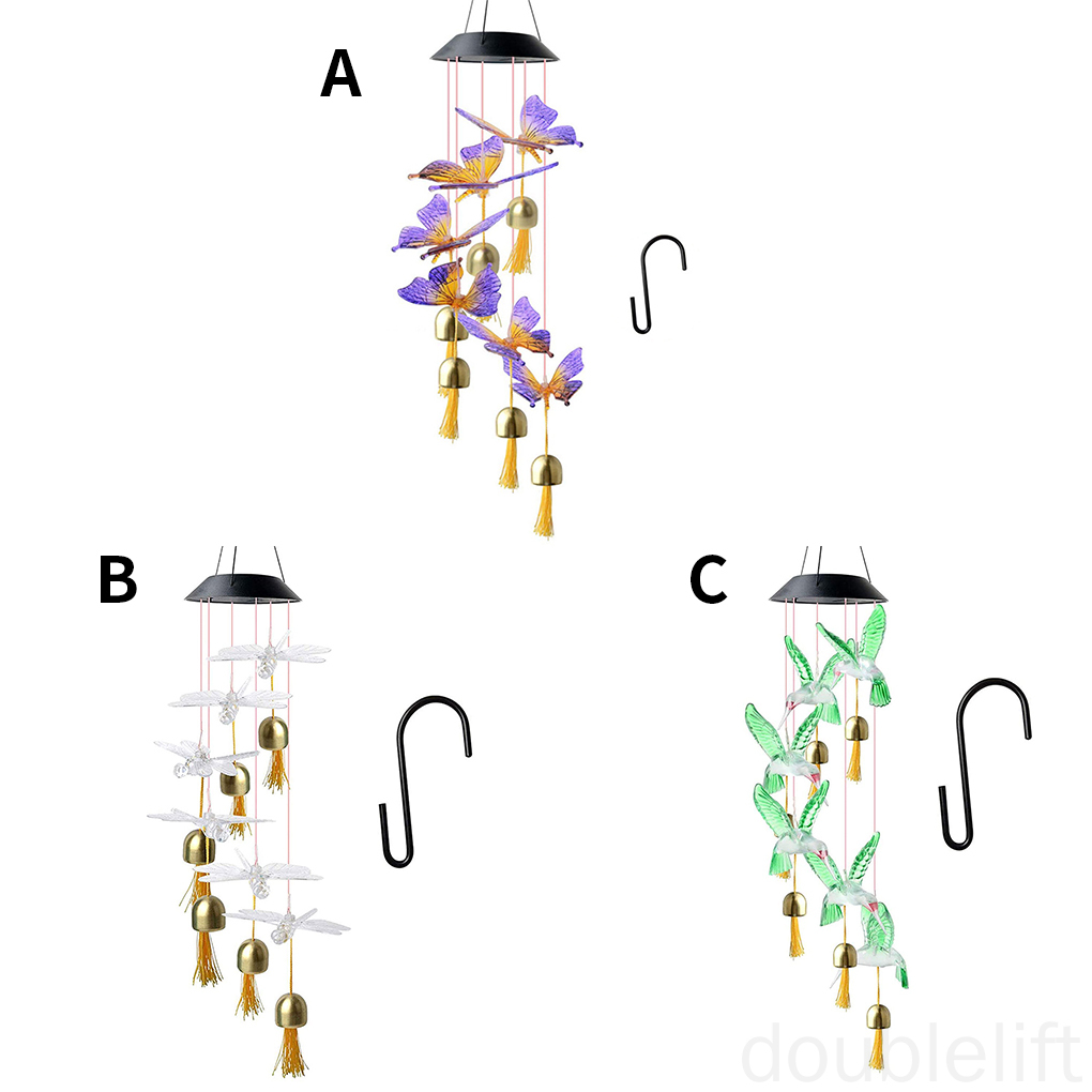 Chuông Gió Có Đèn Led Chạy Bằng Năng Lượng Mặt Trời Chống Nước Ip65