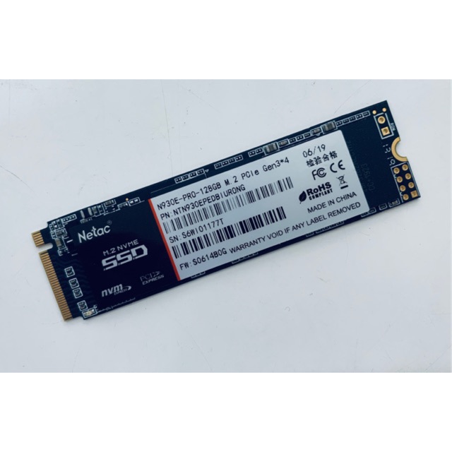 SSD Netac M2 PCL NVME 128GB Gen 3x4