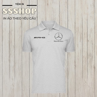 Áo polo nam hãng xe ô tô Mercedes, áo thun có cổ chất vải cotton co dãn 4 chiều, thoáng mát sang trọng, không xù lông