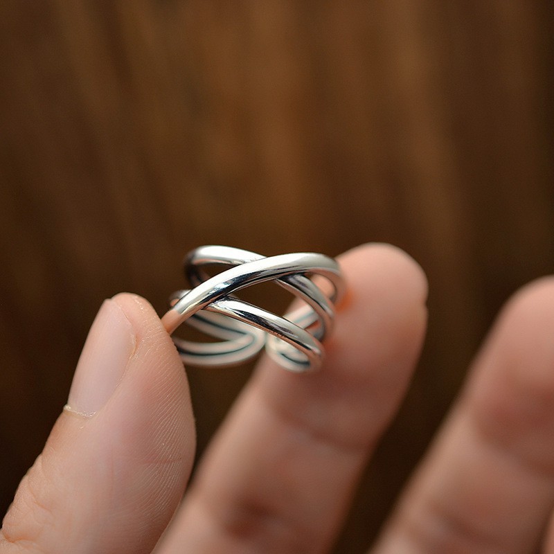 Nhẫn Thép Titan B758 Phong Cách Hàn Quốc Cho Nam Nữ