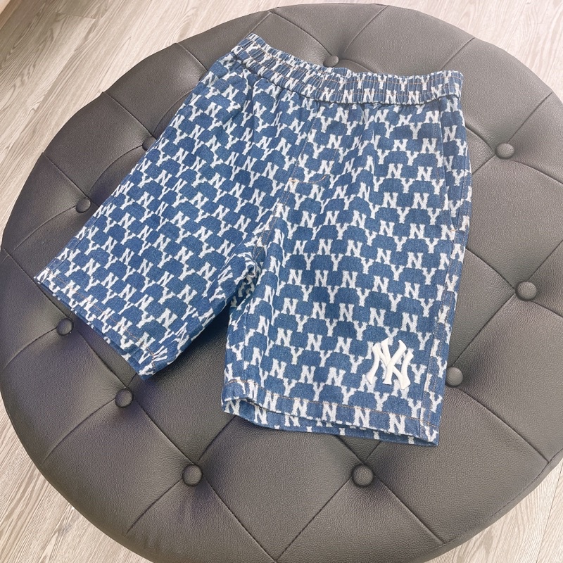 ⚡️[Hight Quality] - Quần Short Jeans MLB Classic Monogram Denim Short NY Yankees, Quần Short MLB
