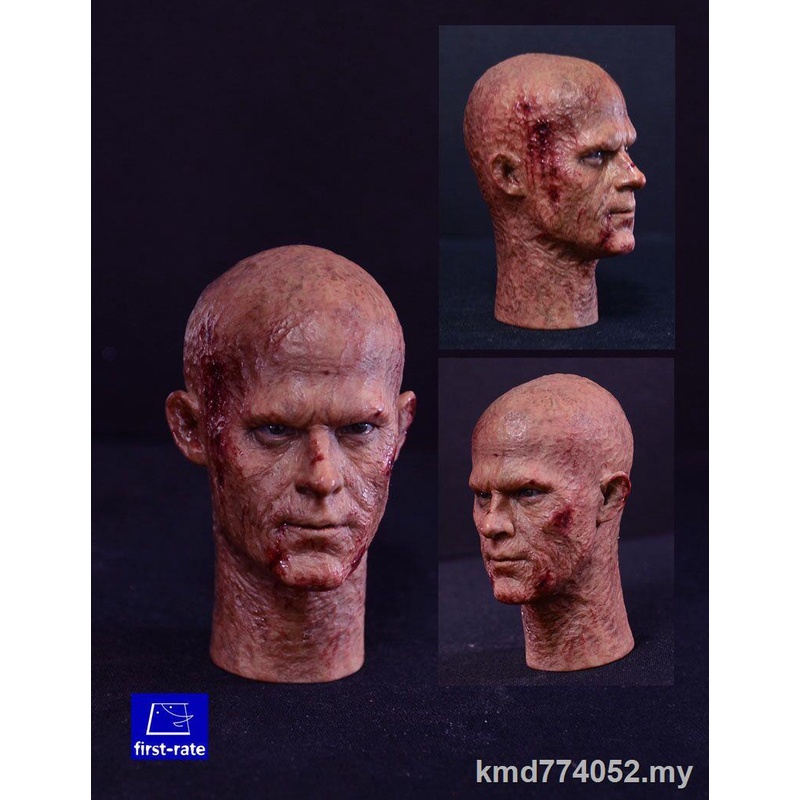✼❣℗1 / 6 Đầu Điêu Khắc Tỉ Lệ Ryan Reynolds Deadpool Bỏng Phiên Bản Biến Hình Deadpool Đầu Điêu Khắc
