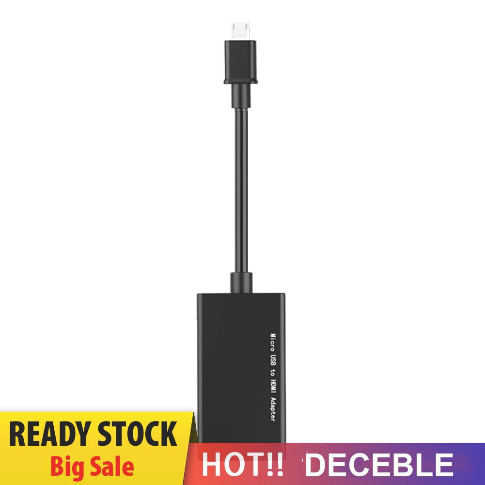 Deceble Micro USB to HDMI-compatible Adapter MHL Converter TV Monitor 1080P Audio Video Cable