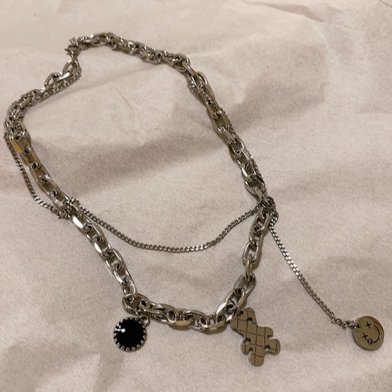 Vòng Cổ Thép Titan 1/2 Lớp Không Phai Màu Thiết Kế Mới 2021