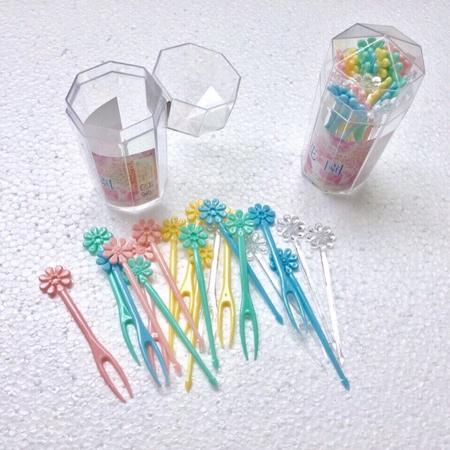 Nĩa ăn trái cây Nhật Bản - hộp 20 nĩa ăn, dĩa ăn hoa quả, mứt