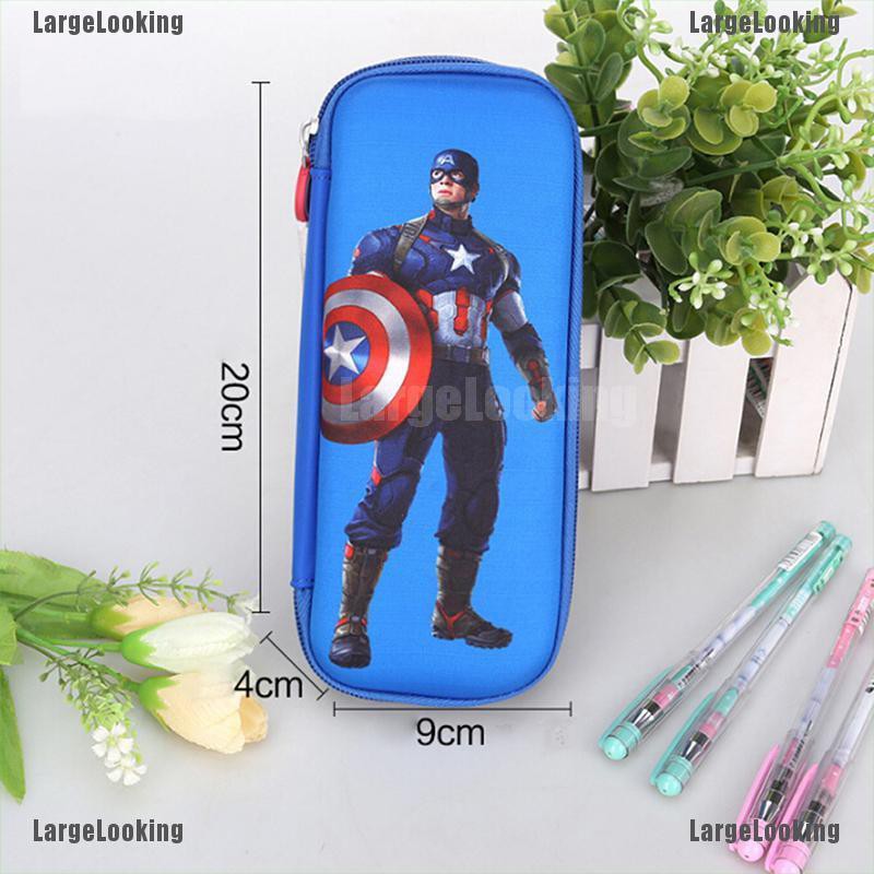 1 Hộp Đựng Bút Eva Họa Tiết Marvel Captain America / Spiderman Độc Đáo