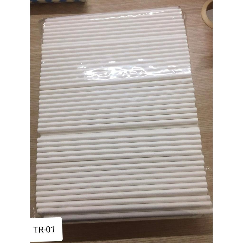 Ống hút giấy thân thiện môi trường,  phi 6, dài 20cm, Bịch 500 ống