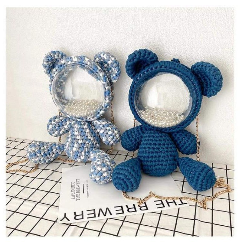 (CÓ SẴN) Túi gấu tự đan (set nguyên liệu) | BigBuy360 - bigbuy360.vn