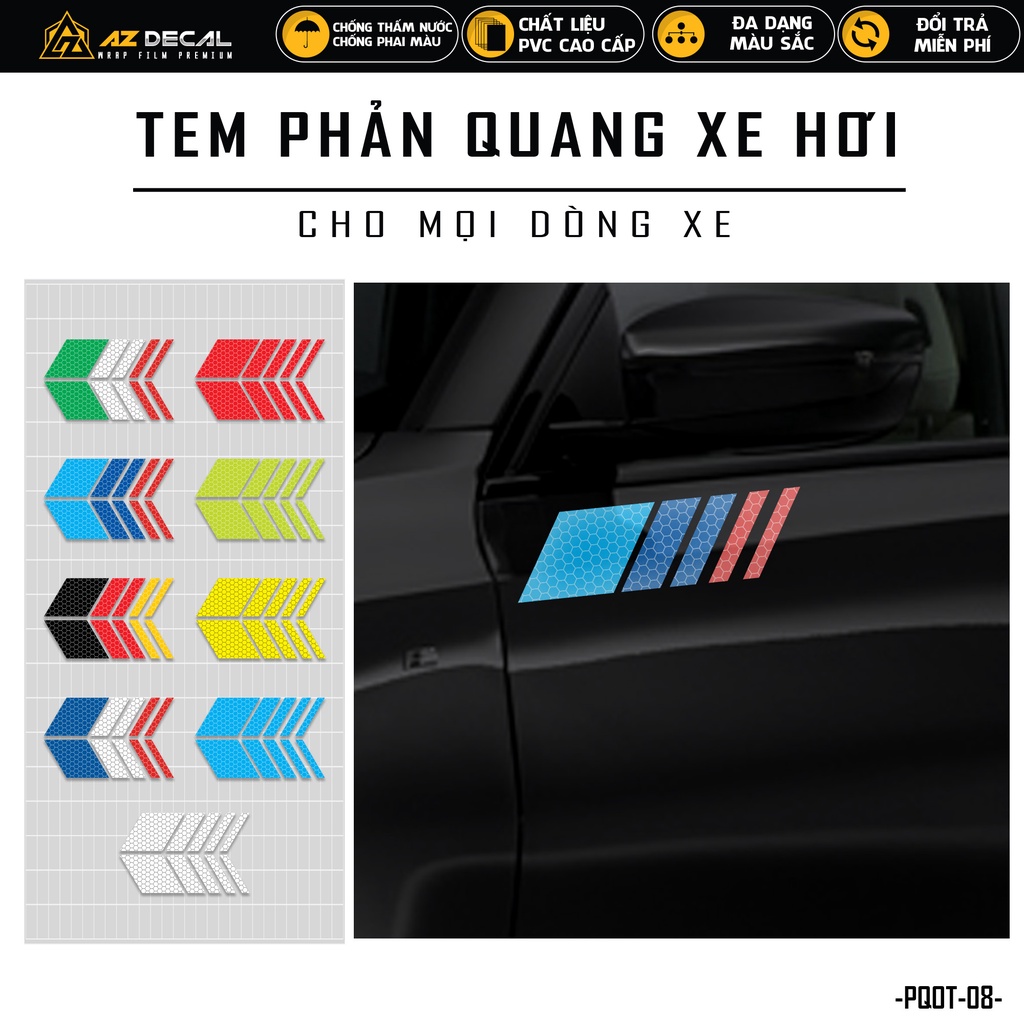 Tem Phản Quang Ô Tô Mẫu Cờ Italy, Đức, Pháp, Performance | PQOT-08 | Decal Dán Cửa Xe Cản Sau Kính Lái Xe Hơi Oto ...