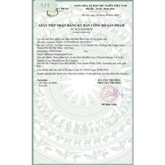 Omega 369 Của Healthy Care Úc 200 Viên