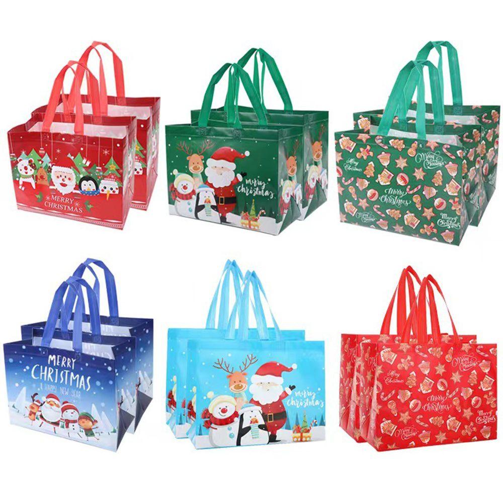 KRNY Túi Đựng Quà Giáng Sinh Bằng Vải Không Dệt Hình Ông Già Noel Mới