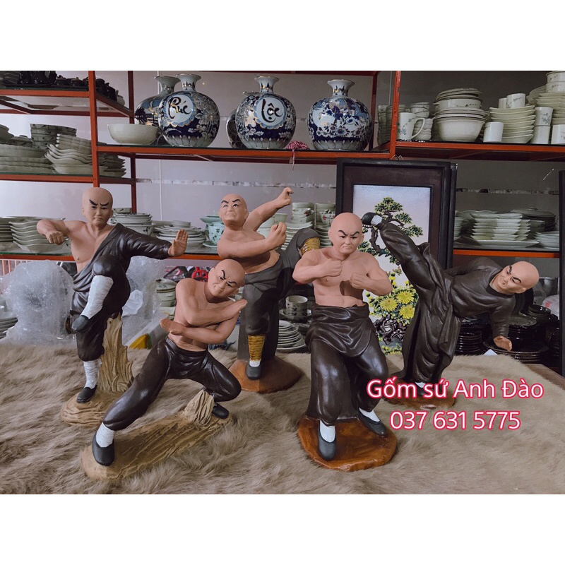 4 mẫu tượng võ thuật ghép bonsai hàng Bát Tràng cao cấp