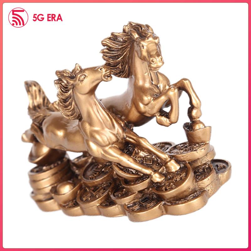 Tượng Hai Con Ngựa Đứng Để Bàn Trang Trí Phong Thủy