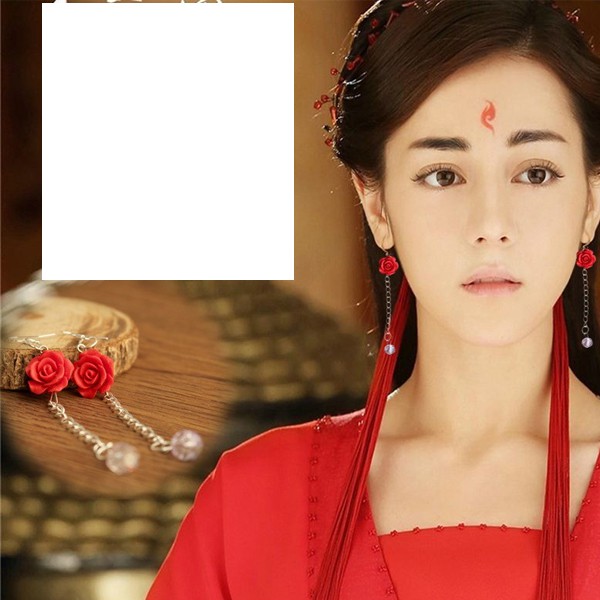 Khuyên tai phượng cửu tam sinh tam thế phong cách cổ trang Trung quốc cổ đại thiết kế độc đáo mới lạ