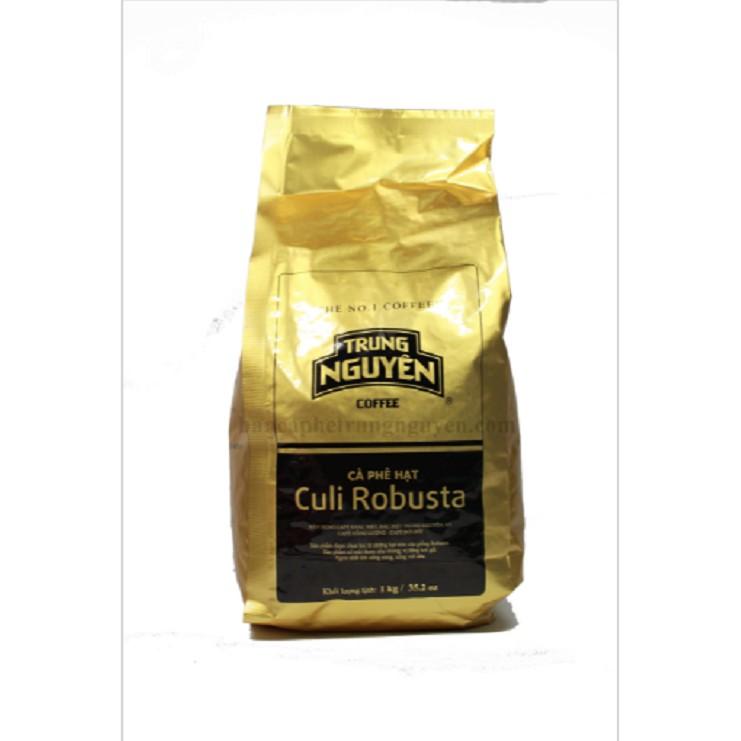 Cà phê hạt Culi Robusta Trung Nguyên hạt số 1 bịch 1kg