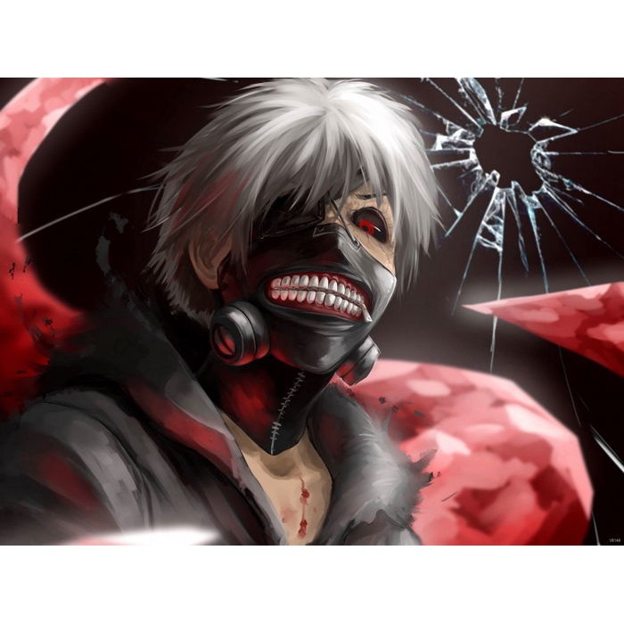 Mặt Nạ Ken Kaneki Tokyo Ghoul - Loại Cosplay Mặt Nạ + Che Mắt