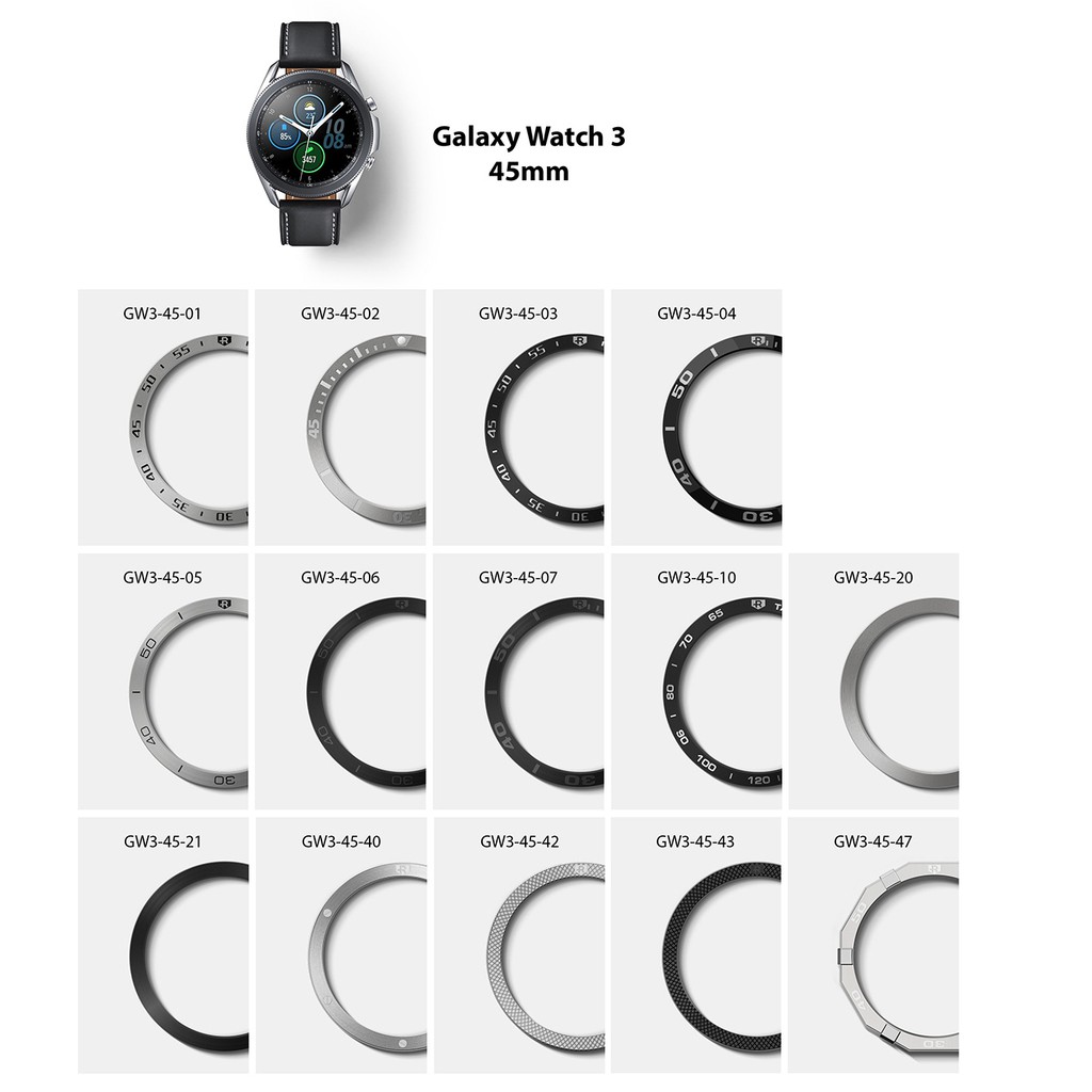 Viền Bezel cho Samsung Galaxy Watch 3 (45mm / 41mm ) - Hãng RINGKE