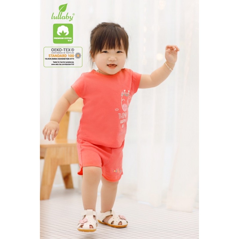 Bộ cộc tay bé trai, bé gái Lullaby chất cotton