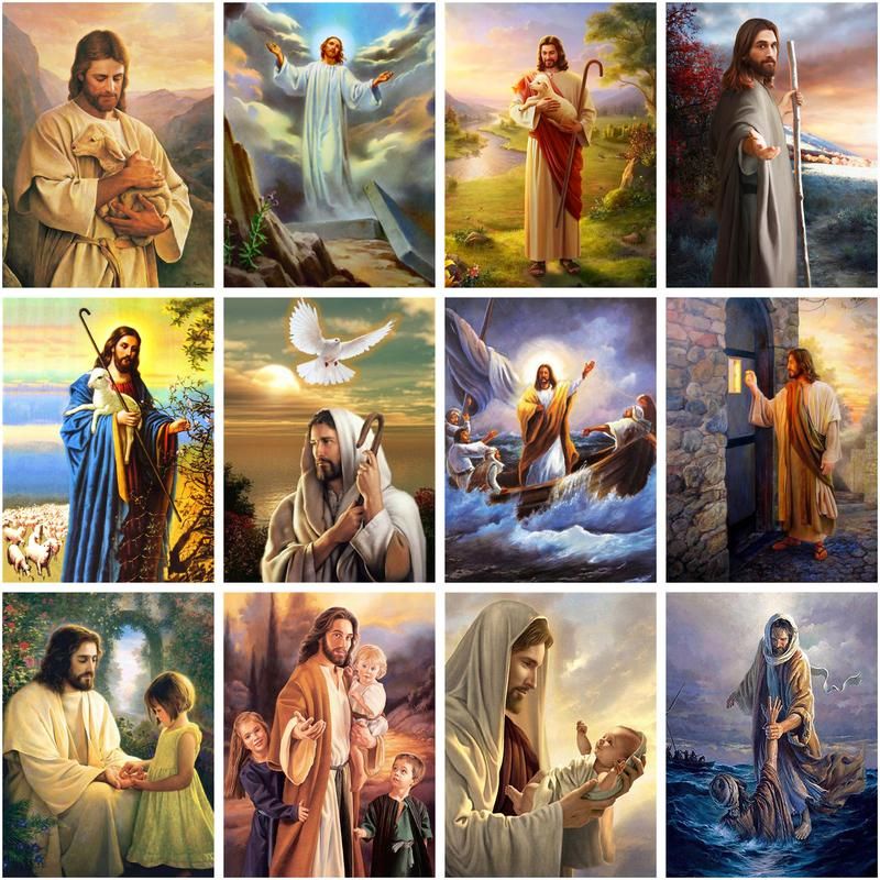 Tranh Sơn Dầu Trang Trí Hình Chúa Jesus