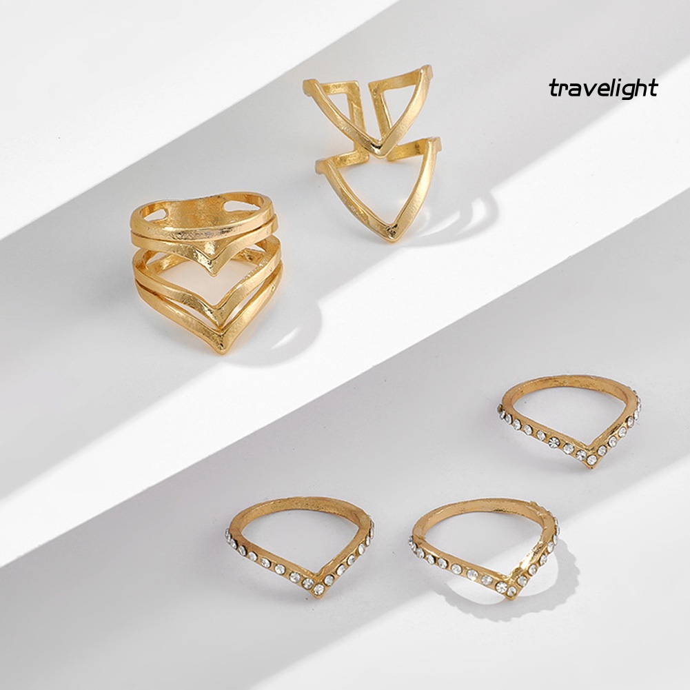 Set 5 / 8 Nhẫn Đeo Tay Phong Cách Bohemian Thời Trang Cho Nữ