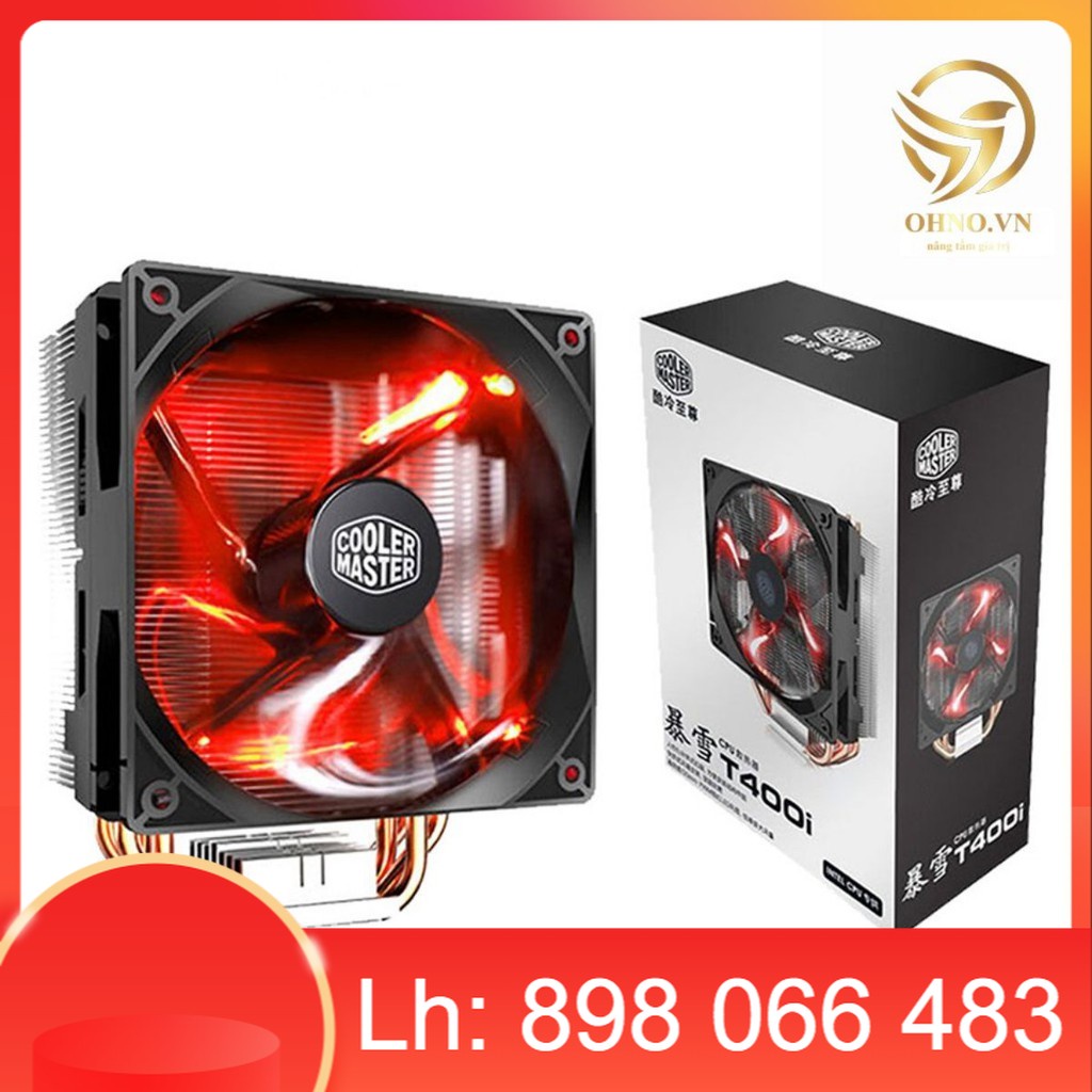 (chính hãng) Quạt Tản Nhiệt Làm Mát CPU Máy Tính VSP COOLER MASTER T400i Fan CPU Tản Nhiệt Khí Gắn LED Đa Năng - OHNO