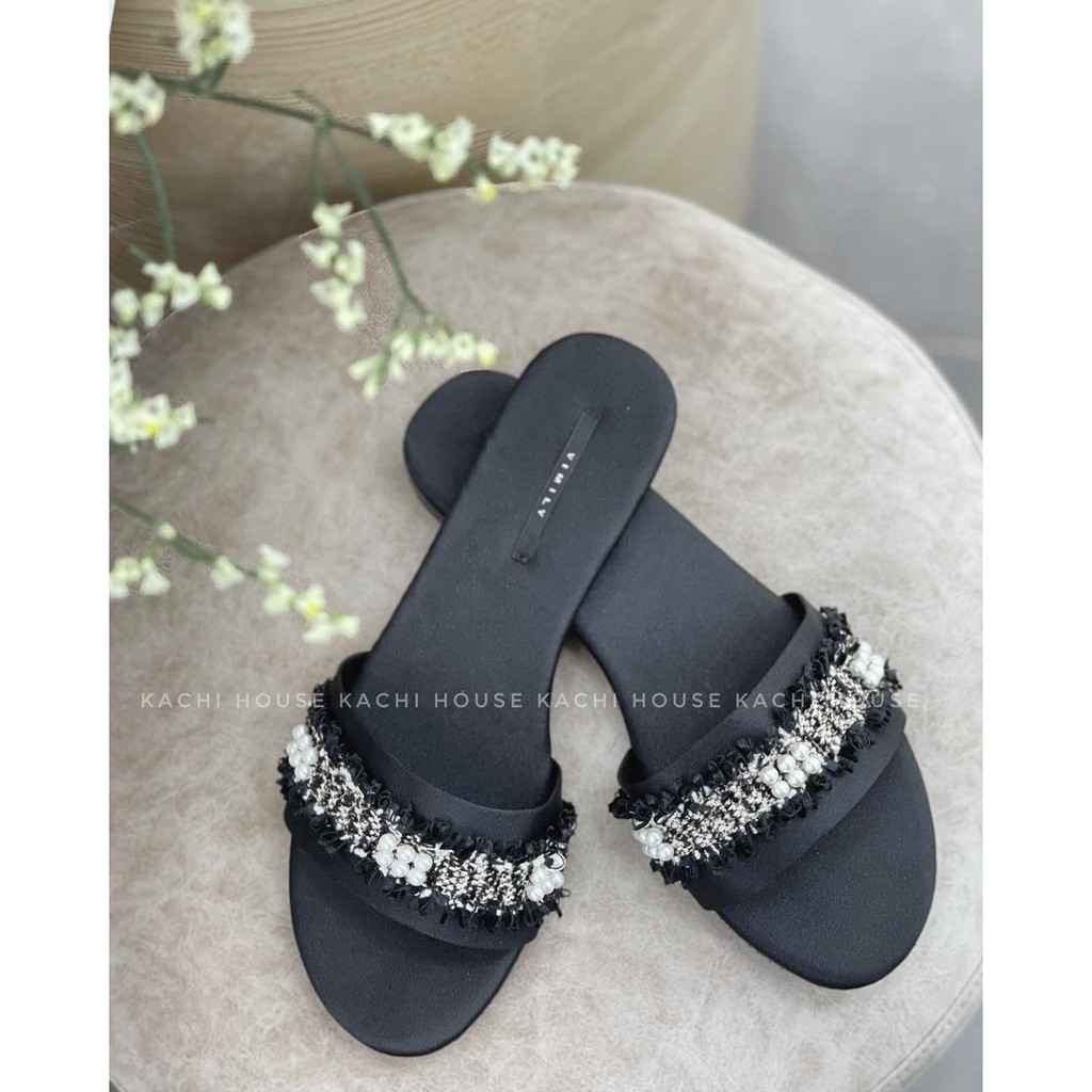 Dép quai ngang đính ngọc 1391