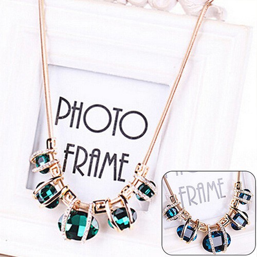 Vòng cổ bản to mặt đá thời trang cho nữ