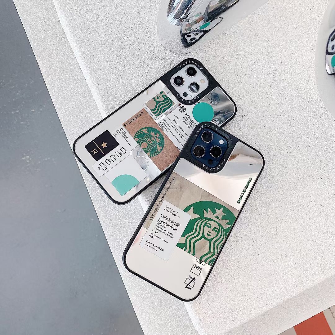STARBUCKS Ốp Lưng Điện Thoại Phối Gương Thời Trang Dành Cho Iphone 12pro Max 12mini 11pro Max Xs Max Xr Se 2020 7 8 Plus | BigBuy360 - bigbuy360.vn