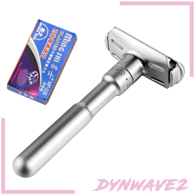 (Hàng Mới Về) Dao Cạo Râu Hai Mặt Cổ Điển Dynwave2 Kèm 5 Lưỡi Dao