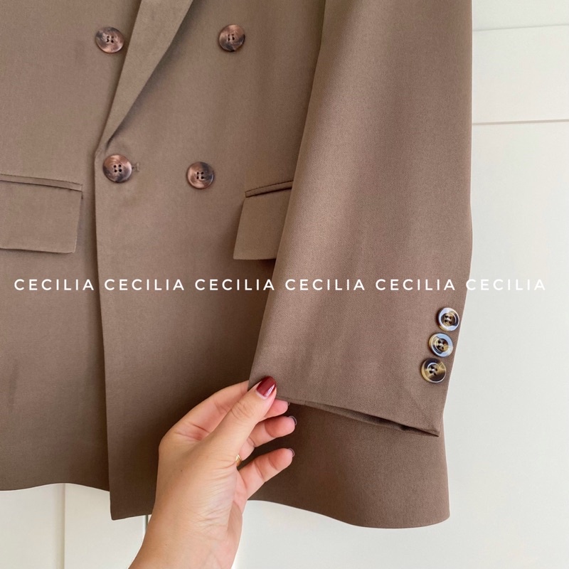 [Ảnh thật - hàng thiết kế] LA BEAUTÉ By CECILIA Áo khoác vest blazer 2 lớp, mỏng vừa mặc xuân hè thu, size S M L | BigBuy360 - bigbuy360.vn