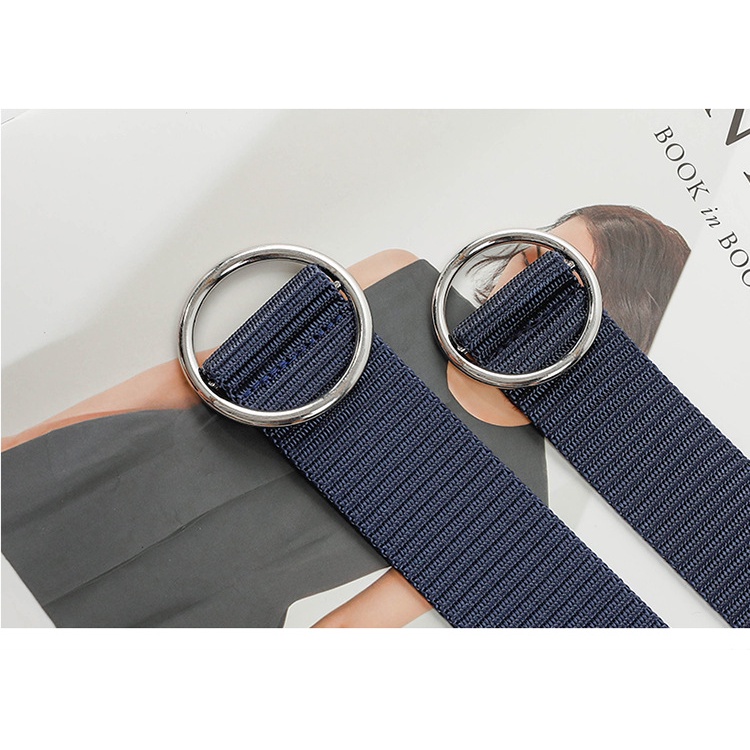 Thắt Lưng Vải Canvas Phối Khóa Hợp Kim Cho Nam Và Nữ