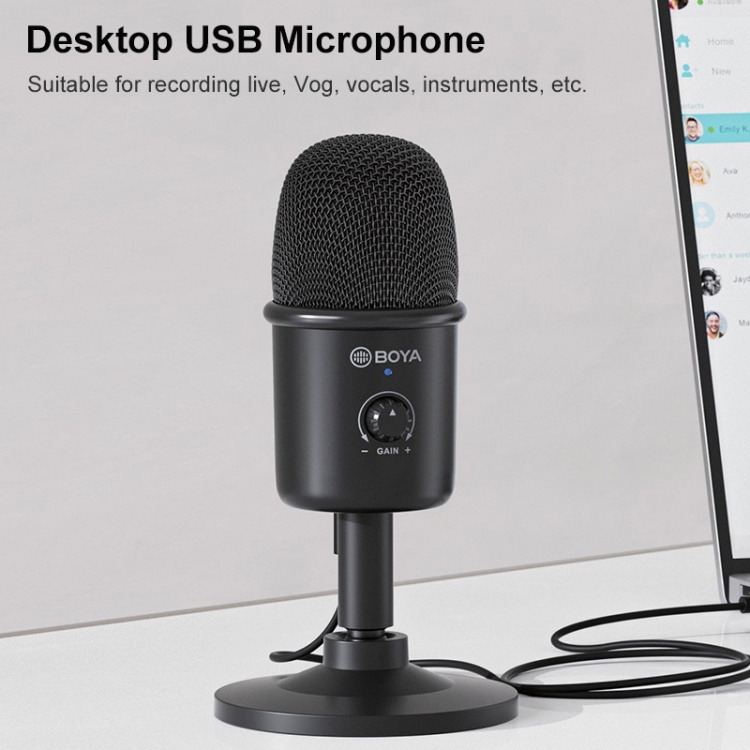 [MẪU MỚI - BẢO HÀNH 2 NĂM]  BOYA BY-CM3 - Mic thu âm cổng USB dành cho Laptop - Hàng Chính Hãng