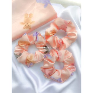 Dây buộc tóc Scrunchies gấu lụa xinh yêu