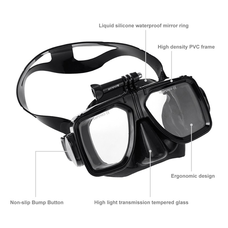 PULUZ Sports Camera Diving Goggles for DJI Osmo Action Waterproof and Anti-Fog Swimming Diving Goggles Underwater Photography