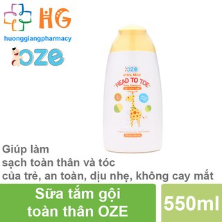 Sữa tắm gội trẻ em OZE Ultra Mild Head To Toe
